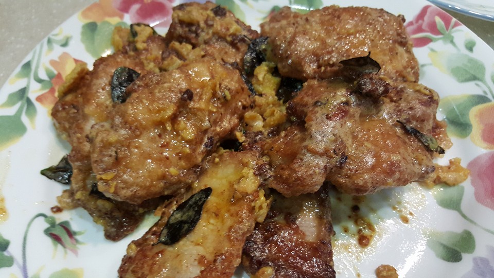 Salted Egg Yolk Pork Chop or Prawns