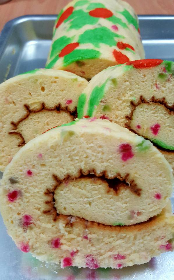 Cherry/Mango Yogurt Swiss Roll
