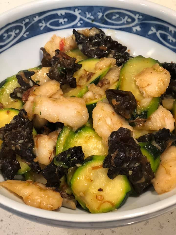 Zucchini, Wood Ear, and Fish with XO Sauce – Christina Yeung