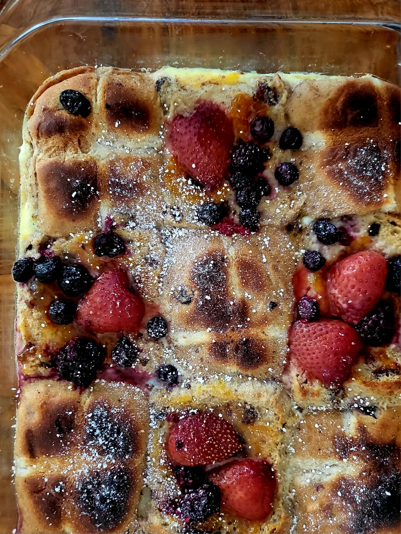 Hot Cross Bun Pudding